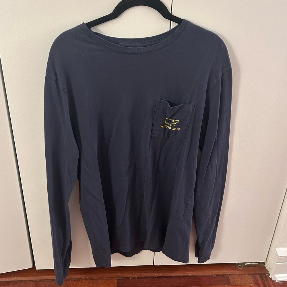 Vineyard Vines Michigan Wolverines Pocket T-Shirt - Navy